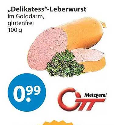 „Delikatess“-Leberwurst im Golddarm, glutenfrei 100 g