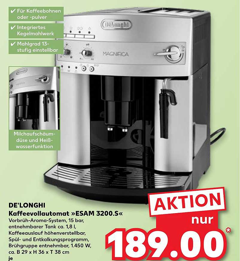 DE'LONGHI Kaffeevollautomat »ESAM 3200.S«