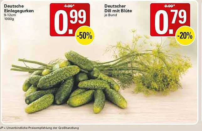 Deutsche Einlegegurken 9-12cm 1000g
