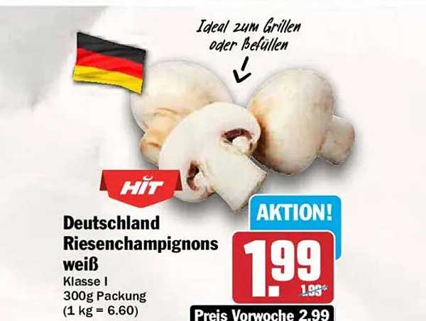 Deutschland Riesenchampignons weiß