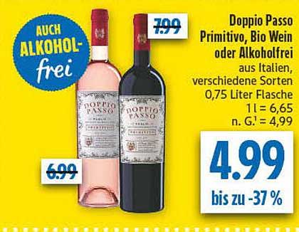 Doppio Passo Primitivo, Bio Wein oder Alkoholfrei