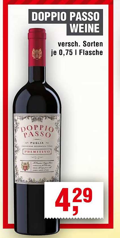 DOPPIO PASSO WEINE versch. Sorten je 0,75 l Flasche