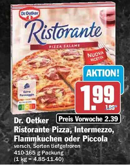 Dr. Oetker Ristorante Pizza, Intermezzo, Flammkuchen oder Piccola