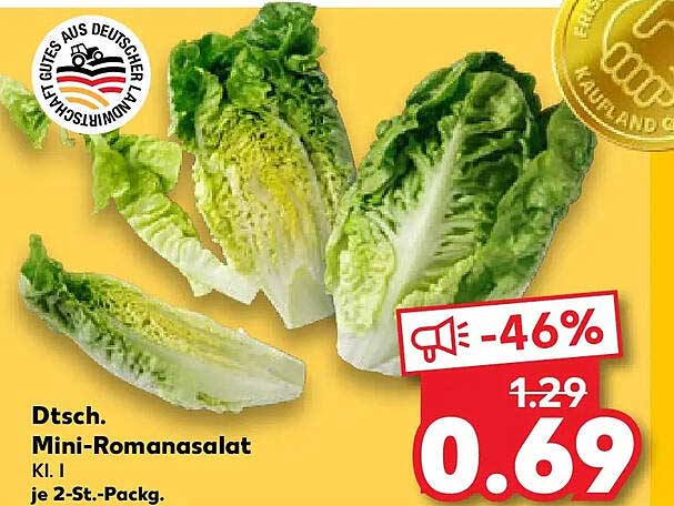 Dtsch. Mini-Romanasalat Kl. I je 2 St.-Packg.