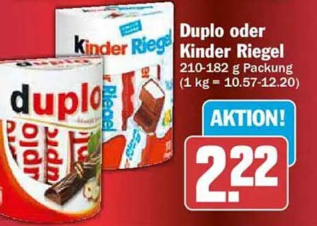 Duplo oder Kinder Riegel