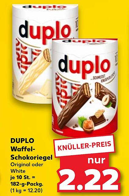DUPLO Waffel-Schokoriegel Original oder White je 10 St.