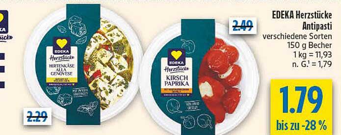 EDEKA Herzstücke Antipasti verschiedene Sorten 150 g Becher