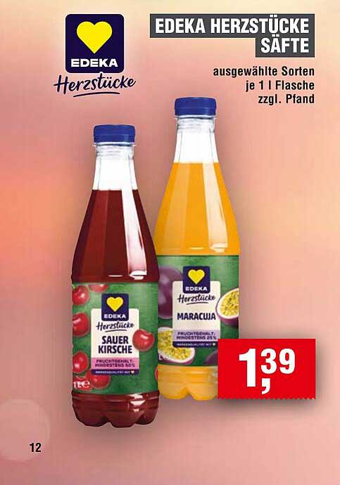 EDEKA HERZSTÜCKE SÄFTE