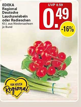 EDEKA Regional Deutsche Lauchzwiebeln oder Radieschen