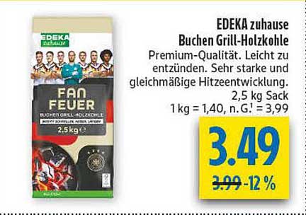 EDEKA zuhause Buchen Grill-Holzkohle