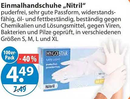 Einmalhandschuhe „Nitril“