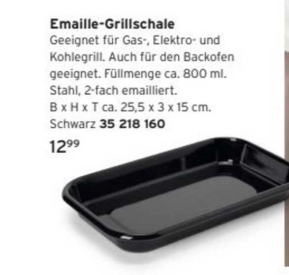 Emaille-Grillschale
