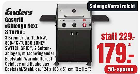 Enders Gasgrill »Chicago Next 3 Turbo«