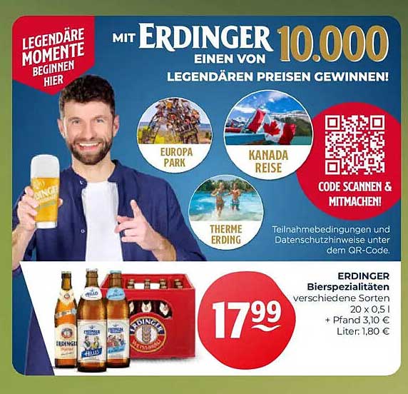 ERDINGER EINE VON 10.000 EINE VON LEGENDÄREN PREISEN GEWINNEN!