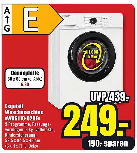 Exquisit Waschmaschine »WAG110-020E«