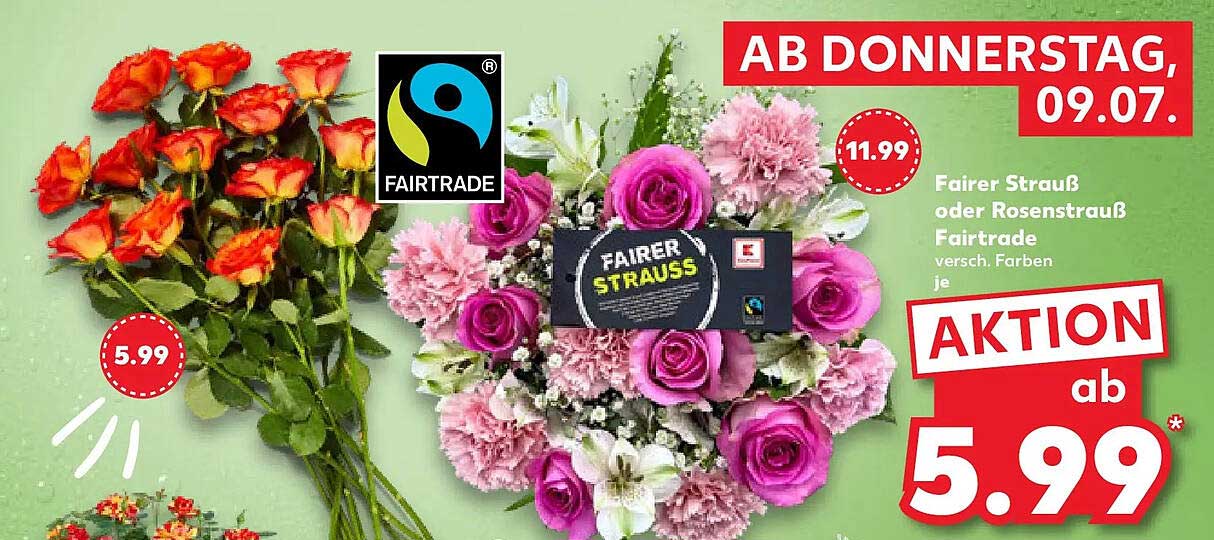 Fairer Strauß oder Rosenstrauß Fairtrade