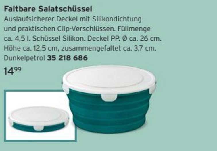 Faltbare Salatschüssel