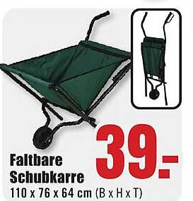 Faltbare Schubkarre 110 x 76 x 64 cm (B x H x T)