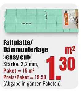 Faltplatte/Dämmunterlage easy cut