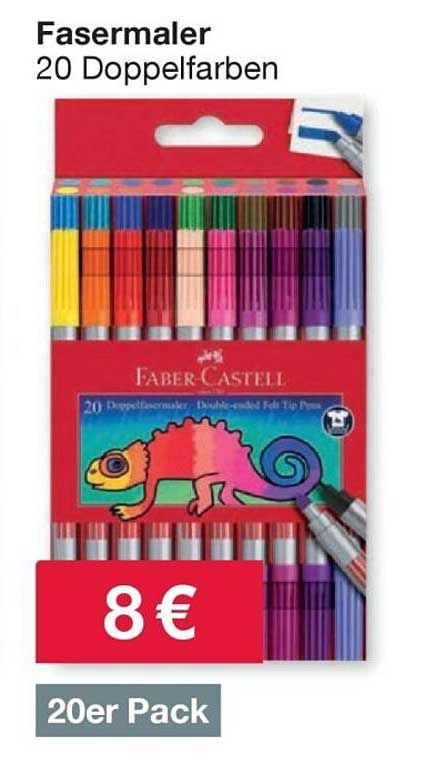 Fasermaler 20 Doppelfarben
