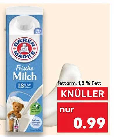fettarm, 1,8 % Fett KNÜLLER nur
