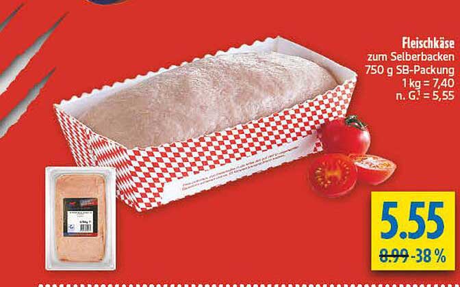 Fleischkäse zum Selbstbacken 750 g SB-Packung