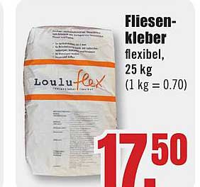 Fliesenkleber flexibel, 25 kg (1 kg = 0.70)