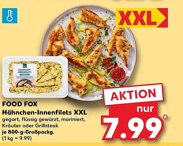 FOOD FOX Hähnchen-Innenfilets XXL