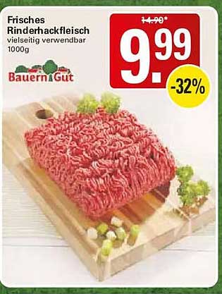 Frisches Rinderhackfleisch vielseitig verwendbar 1000g