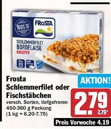 Frosta Schlemmmerfilet oder Fischstäbchen