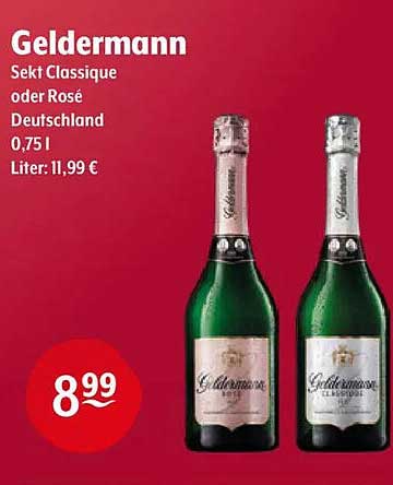 Geldermann Sekt Classique oder Rosé Deutschland 0,75l