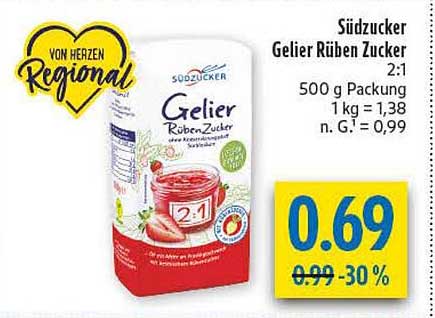 Gelier Rüben Zucker 2:1