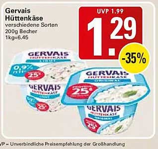 Gervais Hüttenkäse verschiedene Sorten 200g Becher