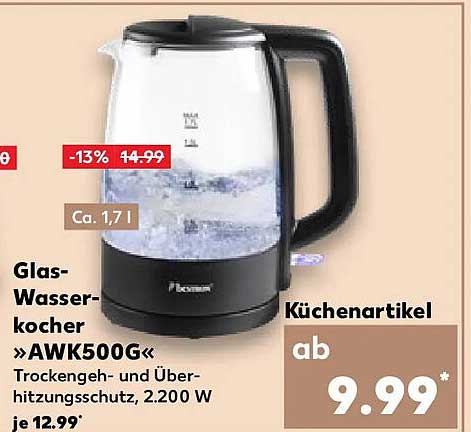 Glas-Wasserkocher »AWK500G«