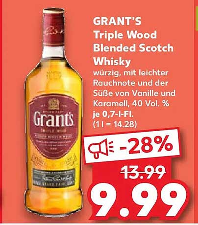 GRANT'S Triple Wood Blended Scotch Whisky