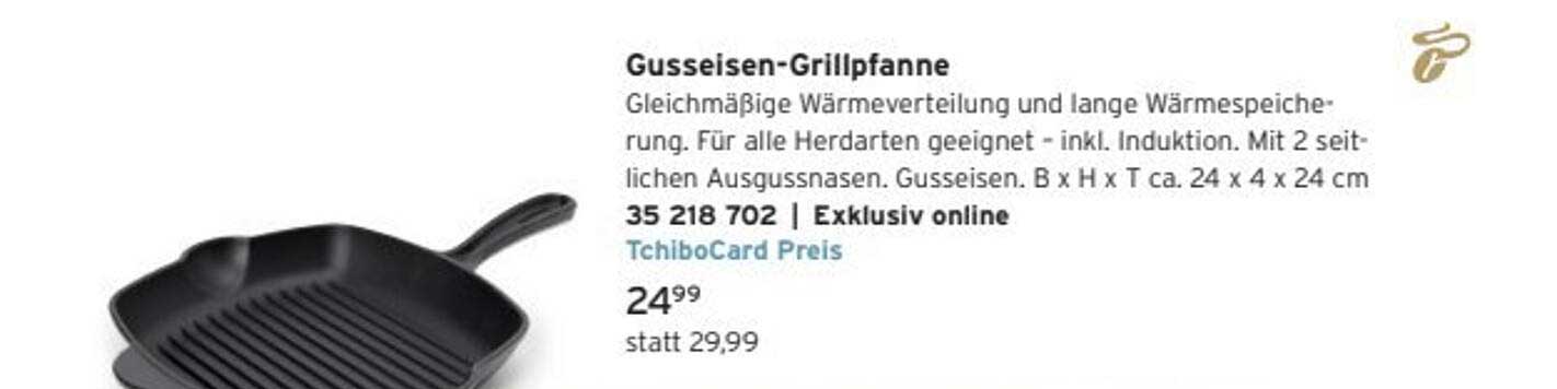 Gusseisen-Grillpfanne