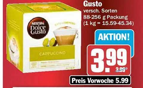 Gusto versch. Sorten 88-256 g Packung (1 kg = 15.59-45.34)