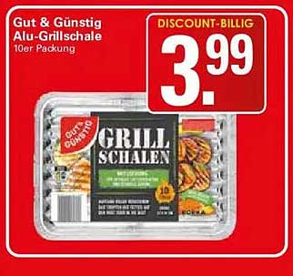 Gut & Günstig Alu-Grillschale 10er Packung