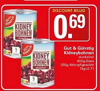 Gut & Günstig Kidneybohnen dunkelrot