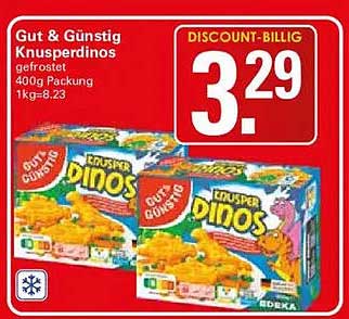 Gut & Günstig Knusperinos gefrostet 400g Packung