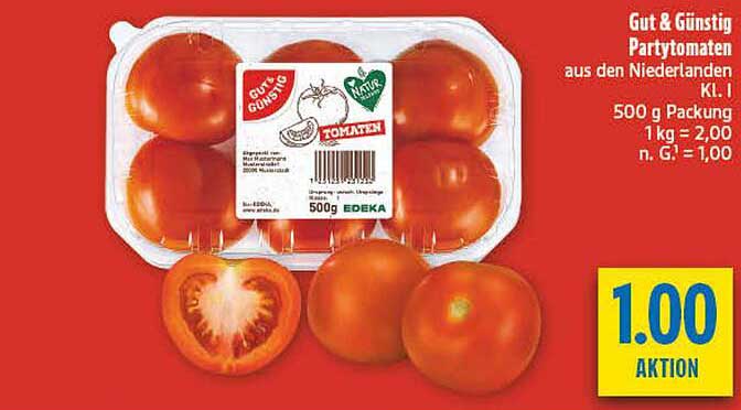 Gut & Günstig Partytomaten aus den Niederlanden