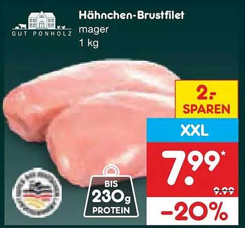 Hähnchen-Brustfilet mager 1 kg