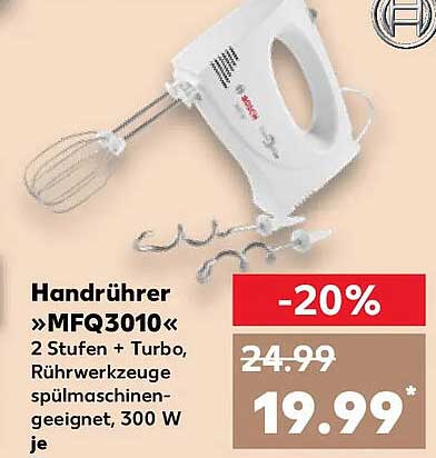 Handrührer »MFQ3010« 2 Stufen + Turbo, Rührwerkzeuge spülmaschinengeeignet, 300 W
