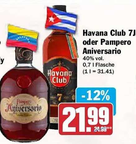 Havana Club 7J oder Pampero Aniversario