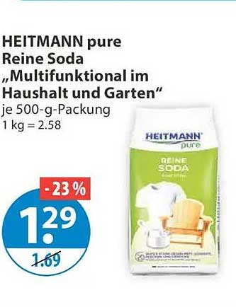 HEITMANN pure Reine Soda „Multifunktional im Haushalt und Garten“