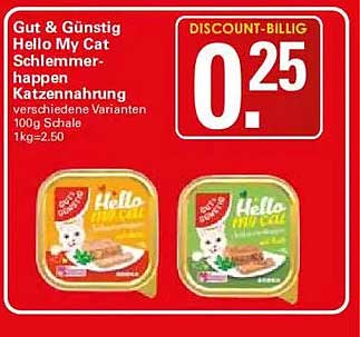Hello My Cat Schlemmer- happen Katzennahrung verschiedene Varianten