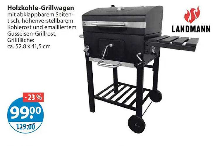 Holzkohle-Grillwagen