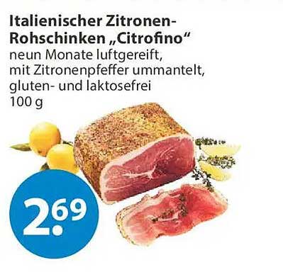 Italienischer Zitronen-Rohschinken „Citrofi“