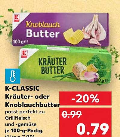 K-CLASSIC Kräuter- oder Knoblauchbutter