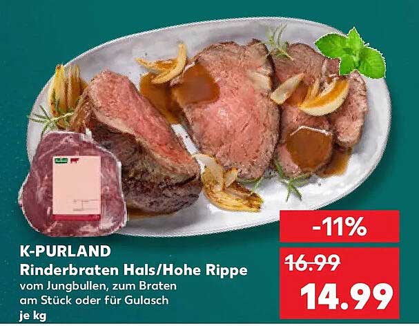 K-PURLAND Rinderbraten Hals/Hohe Rippe